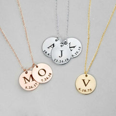 Personalised Name Disc Necklace - Necklace