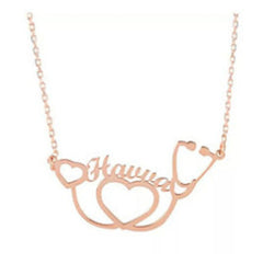 Personality Stethoscope Name Necklace Jewelry Stainless Steel - Rose Gold - 7