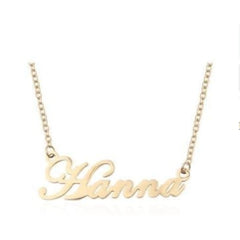 Personalization Titanium Steel Custom Name Necklace - Gold - Necklace