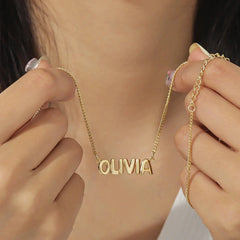 Personalized 3D Bubble Name Necklace - 7
