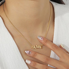 Personalized 3D Bubble Name Necklace - 7