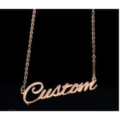 Personalized Antique English Personalized Name For Women Gold Silver Color Stainless Steel Chain Pendant Necklace