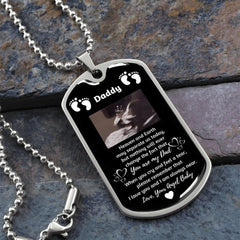 Personalized Baby ID Name Stainless Steel Pendant Necklace - 7