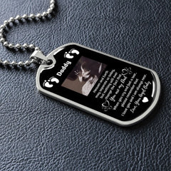 Personalized Baby ID Name Stainless Steel Pendant Necklace - 7