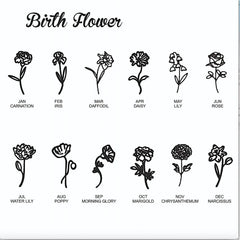 Personalized Birthday Flower Birthstone Bracelet - 7