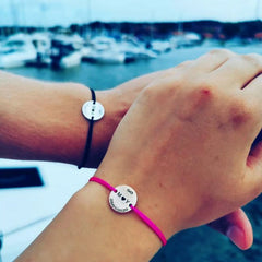 Personalized Bracelet Engraving Rectangle Custom Letter Stainless Steel Red Rope Bracelet - 7