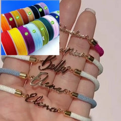 Personalized Colorful Rope Chain Custom Name Bracelet Personalized Adjustable Name Jewelry For Girls - 7