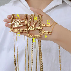 Personalized Custom Letter Necklace Custom Name Zircon - Name Necklace