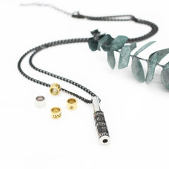 Personalized Custom Lettering Stainless Steel Beaded Necklace - 7