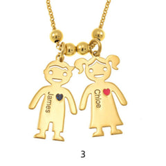 Personalized custom name necklace - Gold3 / 40cm chain - 7