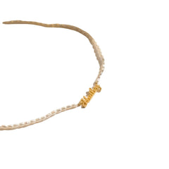 Personalized Custom Name Pendant Fashion Pearl Beaded Customized Nameplate Necklace - Necklace