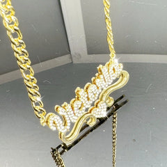 Personalized Double-layer Heart-shaped Nameplate Necklace - 7