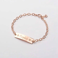 Personalized Engraving Children’s Adjustable Stainless Steel Letter Bracelet - 7