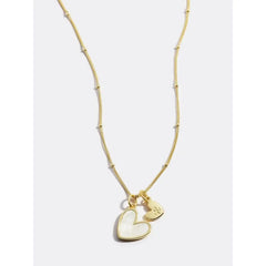 Personalized First Heart-shaped Bead Necklace - 7