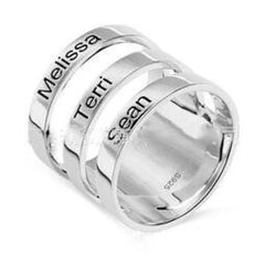 Personalized Hip Hop Name Ring Rose Gold Plated Custom Number Word Ring Fashion Gift - 7