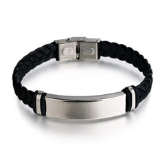 Personalized Jewelry Custom Bracelet for Women Men PU Leather Bracelet - White - 7