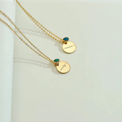 Personalized Laser Alphabet Name Pendant Necklace - 7