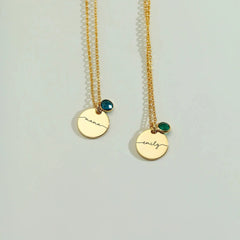 Personalized Laser Alphabet Name Pendant Necklace - 7