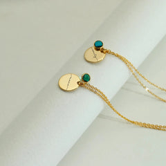 Personalized Laser Alphabet Name Pendant Necklace - 7