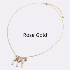 Personalized Mini Bar Birthday Stone Necklace - 7
