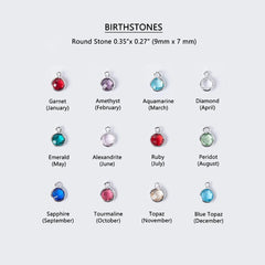 Personalized Name Engraving Necklace Birthstone Pendants Stackable Jewelry Birthday Gift - Necklace