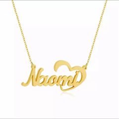 Personalized Name Rose Gold Clavicle Necklace - Golden - Necklace