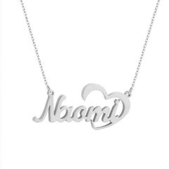 Personalized Name Rose Gold Clavicle Necklace - White gold - Necklace