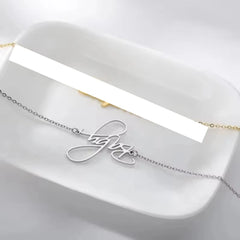 Personalized Name Waist Chain Stainless Steel English Letter Waist Chain - Steel color - 7