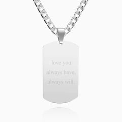 Personalized necklace with stainless-steel text color image carving photo carving pendant - 7