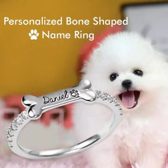 Personalized Pet Cat Ears Name Ring Fashion Jewelry - 7