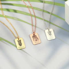 Personalized Photo Memorial Pet Pendant Necklace - 7