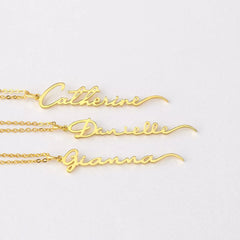 Personalized Signature Name Necklace Stainless Steel Necklace Women Jewelry - Name Necklace