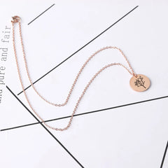 Personalized Simple Stainless Steel Pendant Necklace - 7