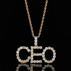 Personalized Single Row Zircon Pendant Necklace - 7