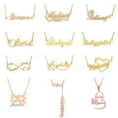 Personalized Stainless Steel Custom Cut Name Necklace Private Custom - Necklace