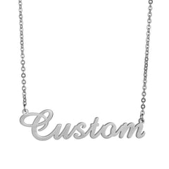 Personalized Stainless Steel Custom Cut Name Necklace Private Custom - Steel color / Customized one - Necklace