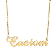 Personalized Stainless Steel Custom Cut Name Necklace Private Custom - Gold / Customized one - Necklace