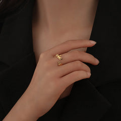 Personalized Stainless Steel Cut Name Ring Private Name - 7