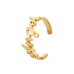 Personalized Stainless Steel Cut Name Ring Private Name - MJ002 golden - 7