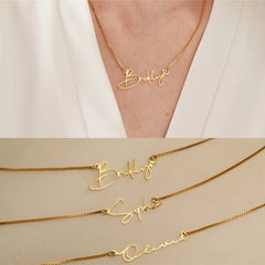 Personalized Stainless Steel English Letter Name Necklace - Name Necklace