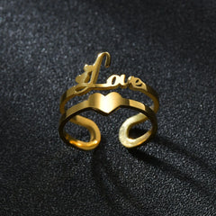 Personalized Stainless Steel Name Ring Creativity - 7