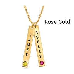 Personalized Vertical Necklace Mother’s Day Gift - 7