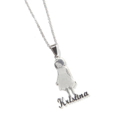Photo Letter Stainless Steel Necklace Pendant - 7