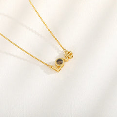 Photo Projector Desirable Couple Pet Necklace - 7