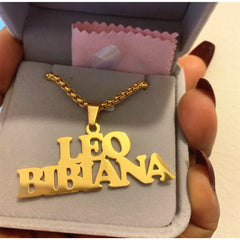 Rock Style Bead Chain Signature Personalized Name Necklace Personalized Pendant - 7