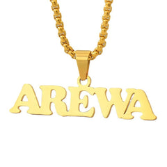 Rock Style Bead Chain Signature Personalized Name Necklace Personalized Pendant - 7