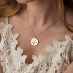 Combination Birthday Flowers Personalized Flower Necklace - 7