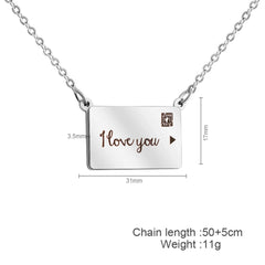 Creative Pull-out Photo Box Pendant Necklace - 7