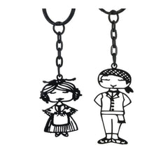 Rusty Steel Children’s Cartoon Hand-Drawn Graffiti Name Necklace - 7