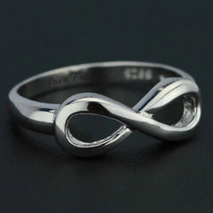 S925 Infinite Symbol Jewelry Personalized Name Carving Ring Ornament - 7
